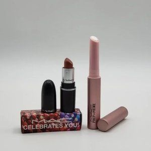 MAC  Lip Base Primer & Matte Lipstick Velvet Teddy